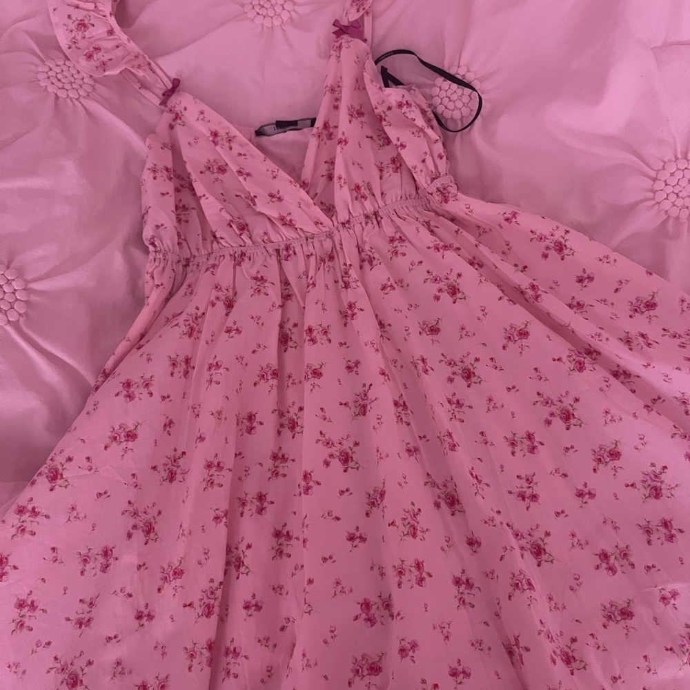 Pink Floral  Dress